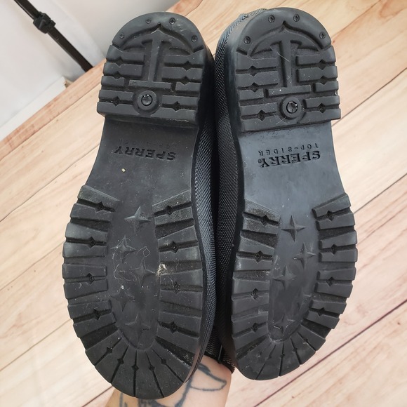 Sperry Boots Womens Size 7 Black Waterproof‎ Rubber Rain Tall Side Zip Outdoor - Picture 7 of 10